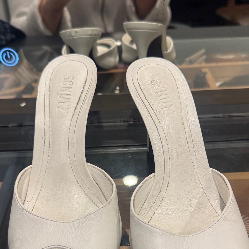 SCHUTZ Elegant White Heels